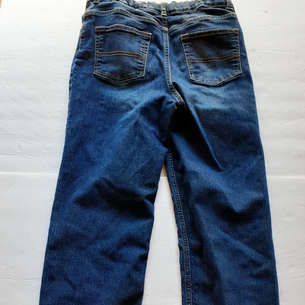 Oshkosh Boys Jeans Dark Wash Classic Adjustable Waist Size 14